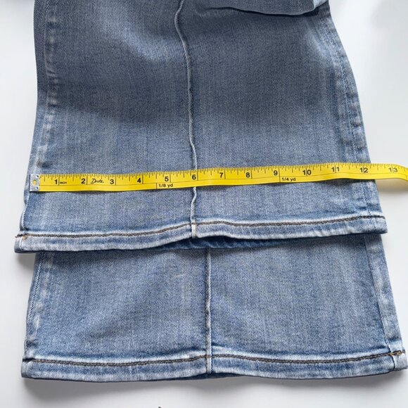 Driftwood Womens Jeans 31 Blue Denim Flared High Rise Embroidered Floral - Picture 5 of 10